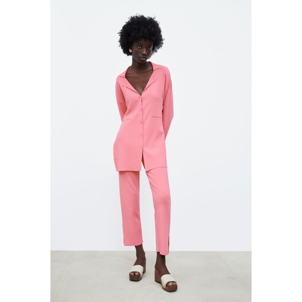 NWT Zara Pink Knit Coord Set - Size S